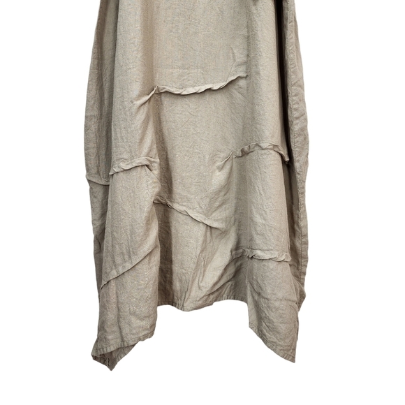 Homefrocks Women's 100% Linen Nipped Slip Lagenlook Dress - M - Picture 5 of 8